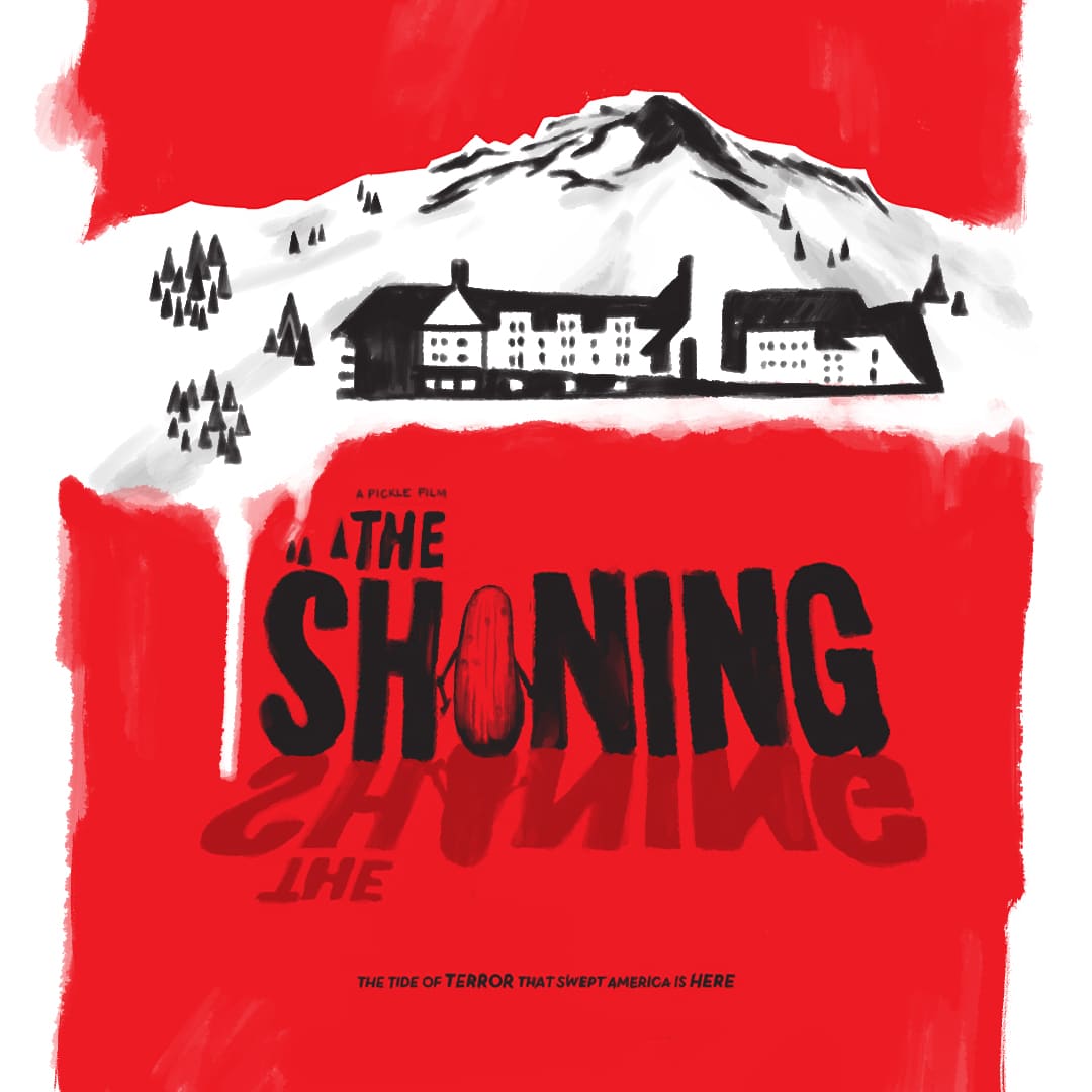 The Shining movie poster using Custom Illustrations